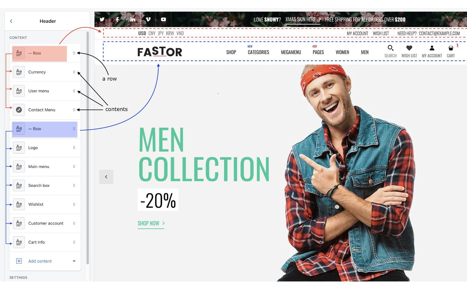 Header and Footer